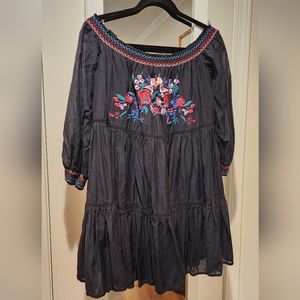 Free People bohemian embroidered dress